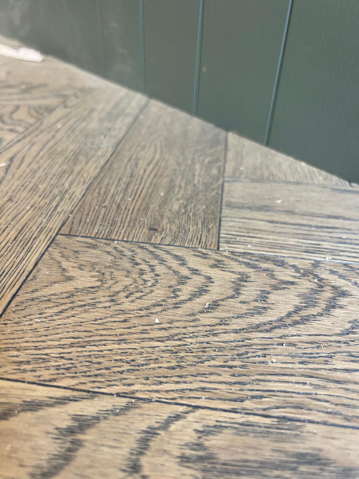 Detailed wood flooring finish close-up with grain and pattern